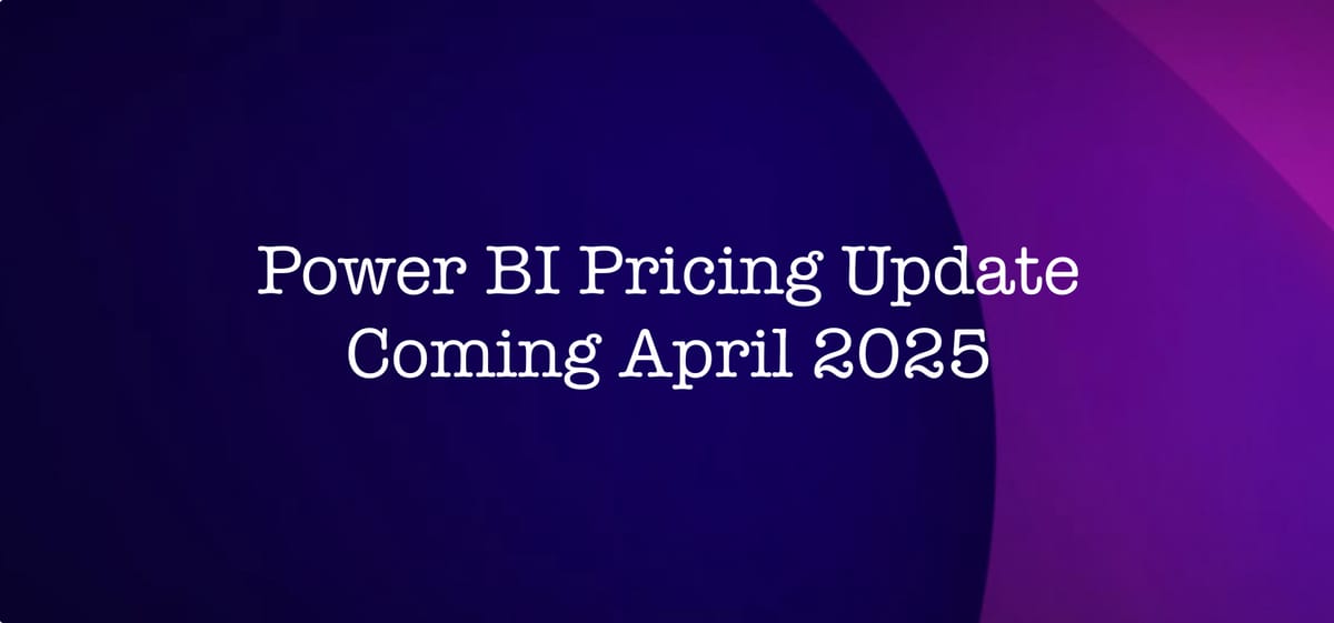 Power BI Pricing Update